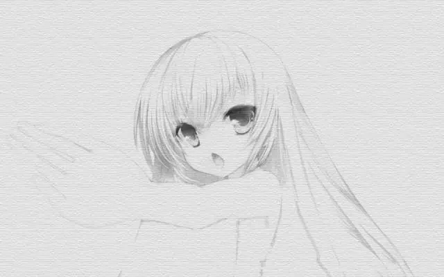 素描画动漫女孩，小巷深处的艺术探秘